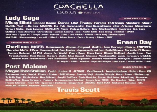 Coachella 2025 divulga line-up completo