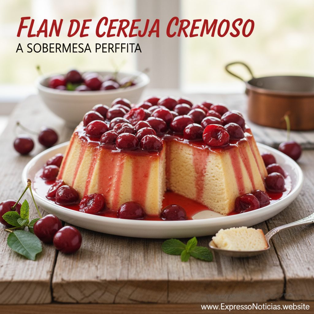 Flan de Cereja Cremoso
