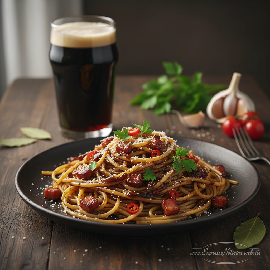 Espaguete à Birra Nera