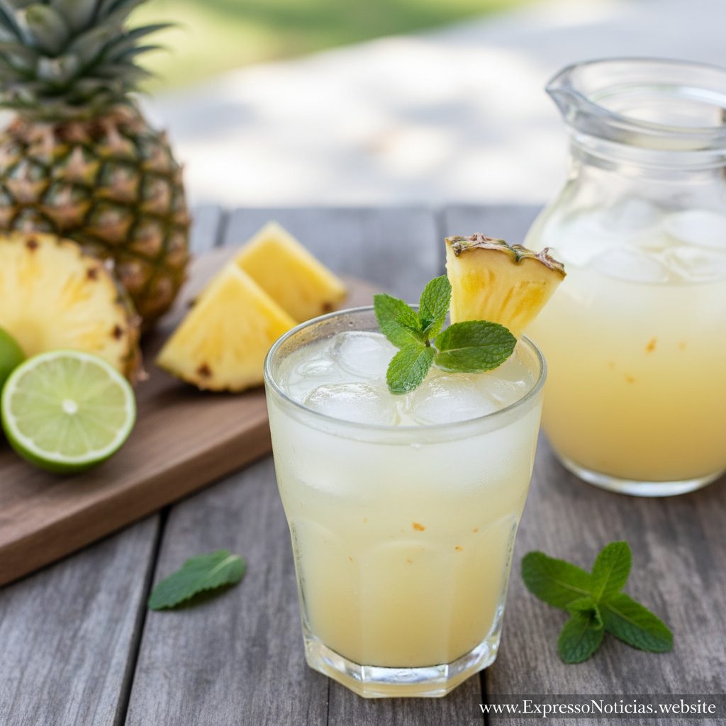 Bebida Refrescante de Abacaxi Caseira