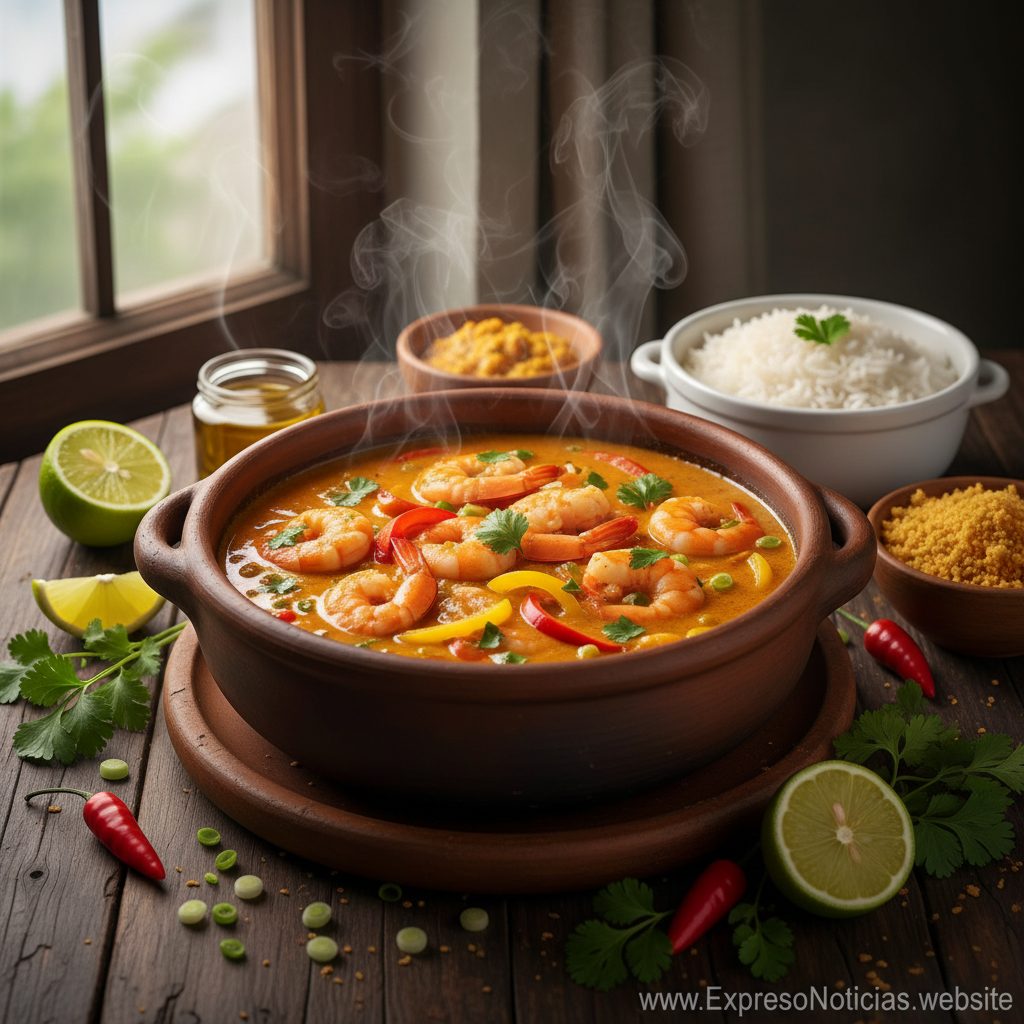 Moqueca de Camarão com Molho Cremoso