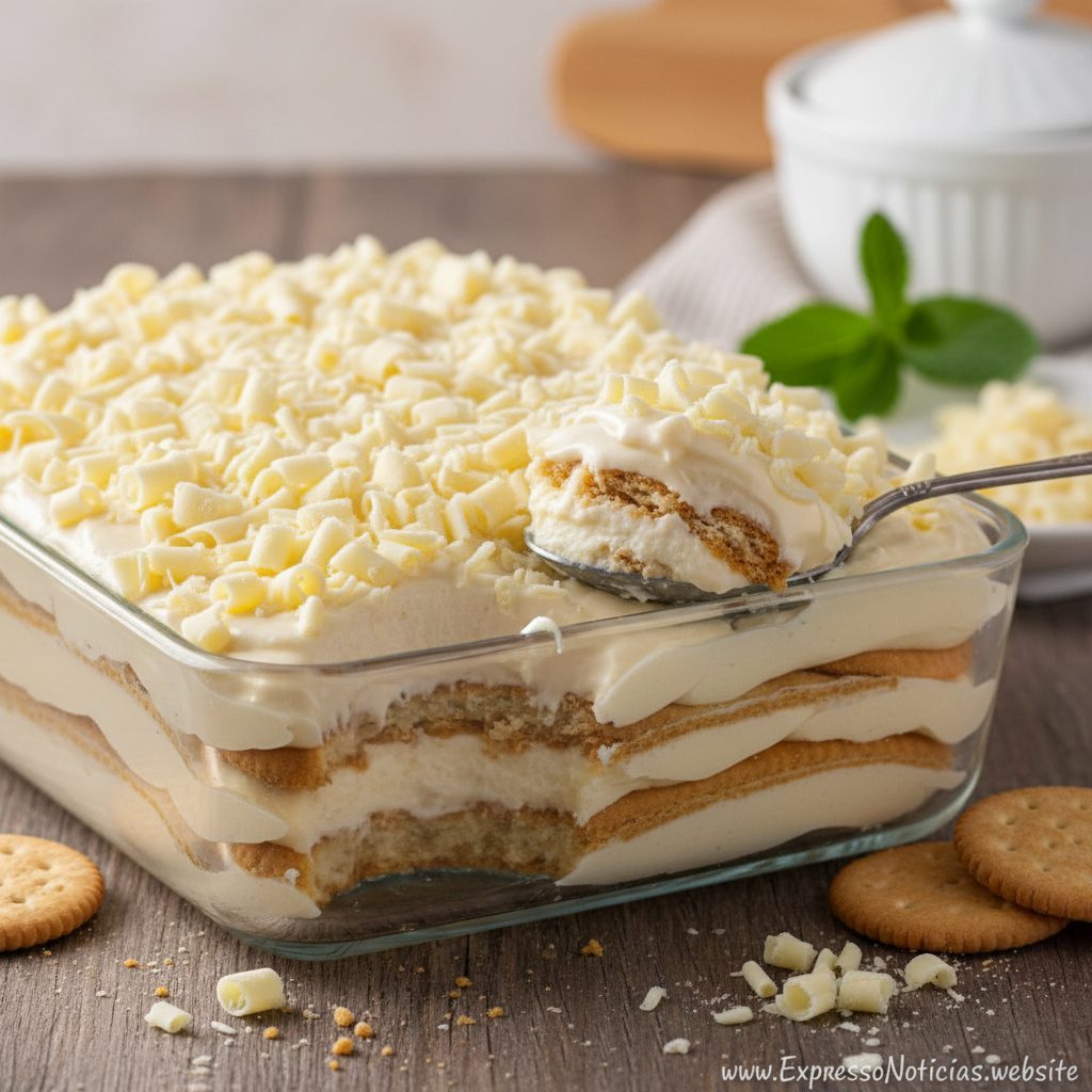 Pavê de Chocolate Branco Cremoso e Delicioso