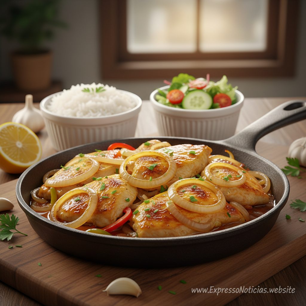 Frango Acebolado Simples e Saboroso