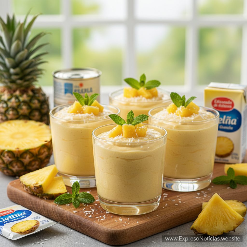 Mousse de Abacaxi Cremosa e Refrescante