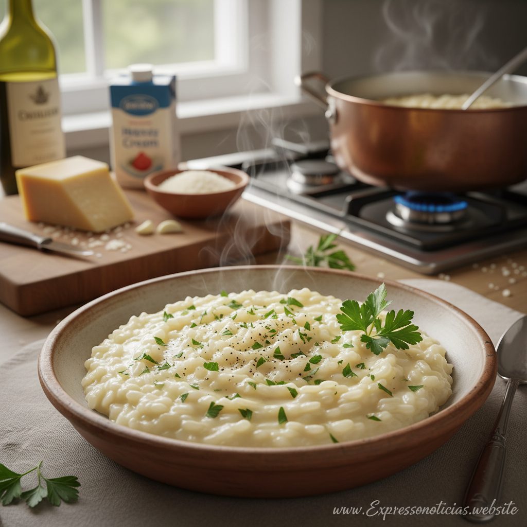 Risoto Cremoso com Creme de Leite