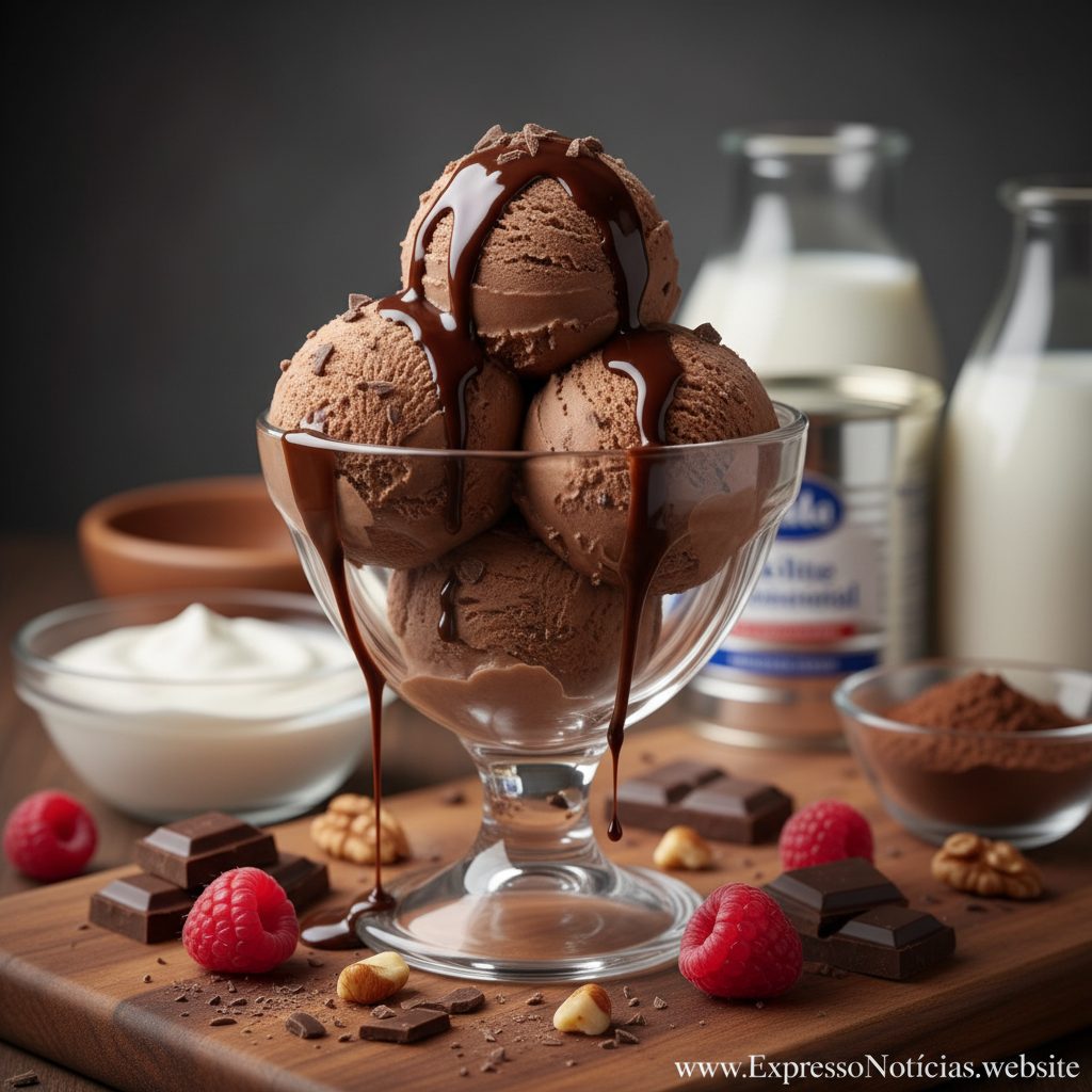 Sorvete de Chocolate Cremoso