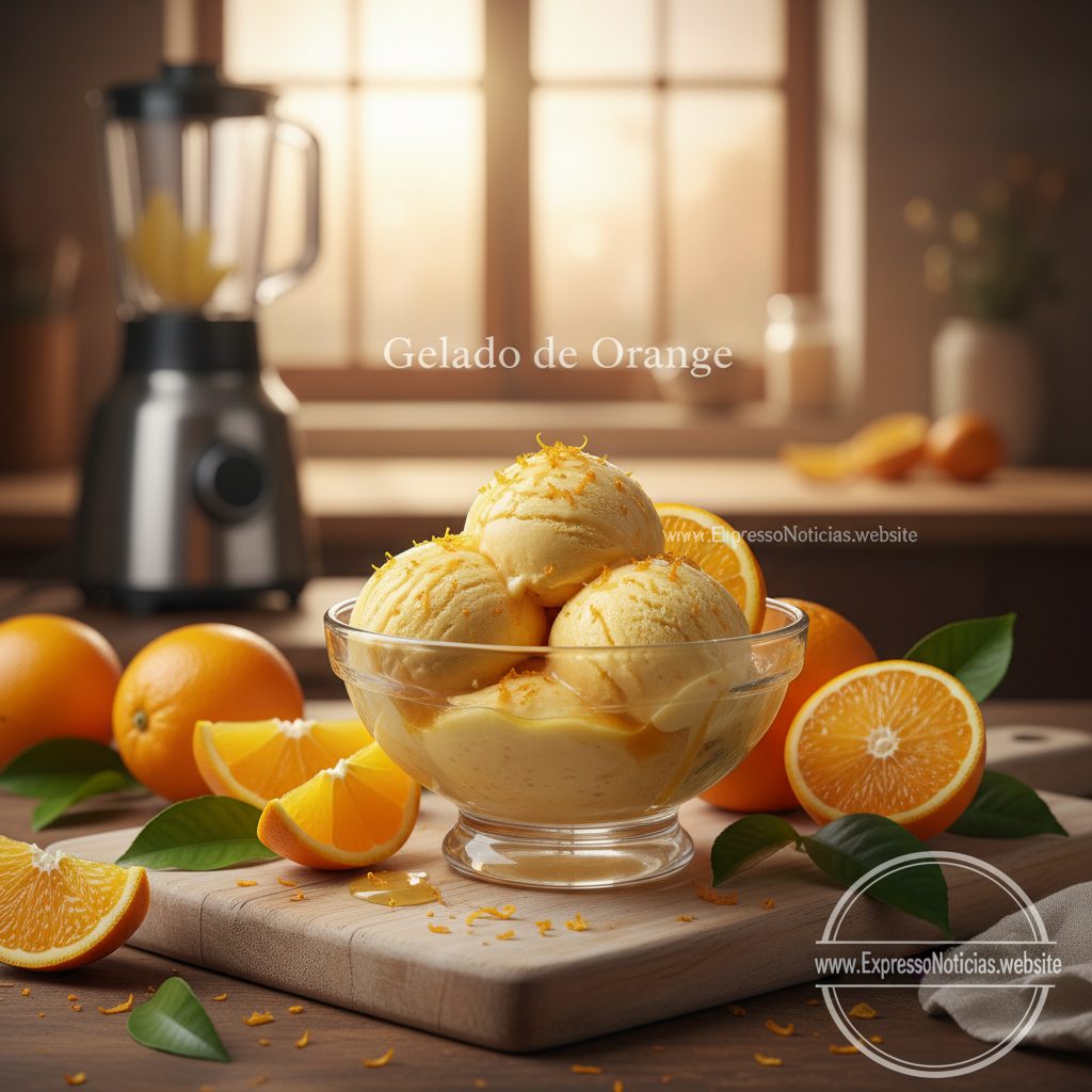 Gelado de Laranja Cremoso e Refrescante