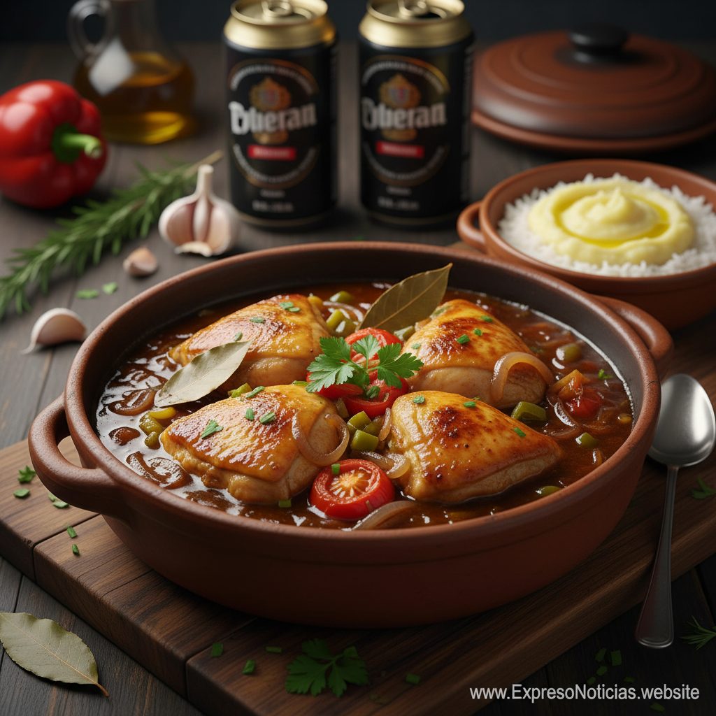 Frango na Cerveja Preta Saboroso