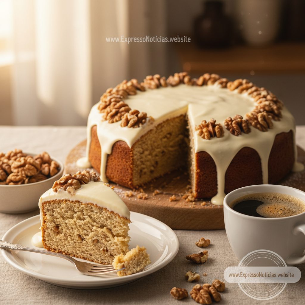 Bolo de Nozes Caseiro Tradicional