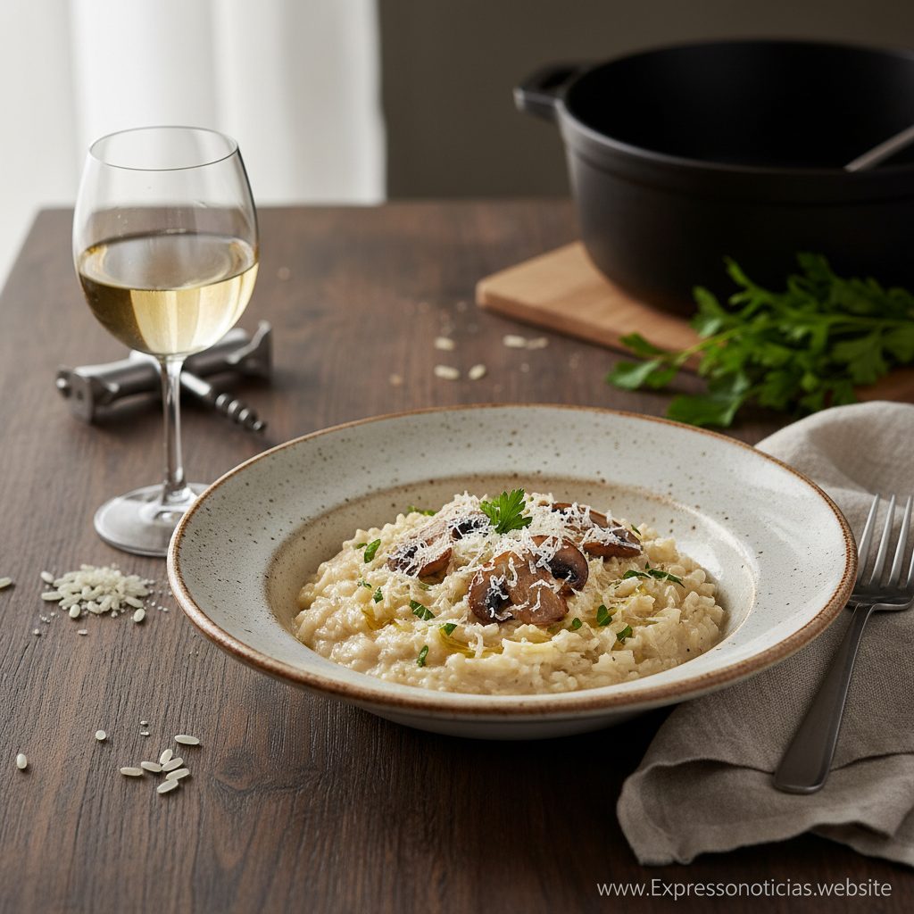 Arroz Cremoso ao Vinho Branco
