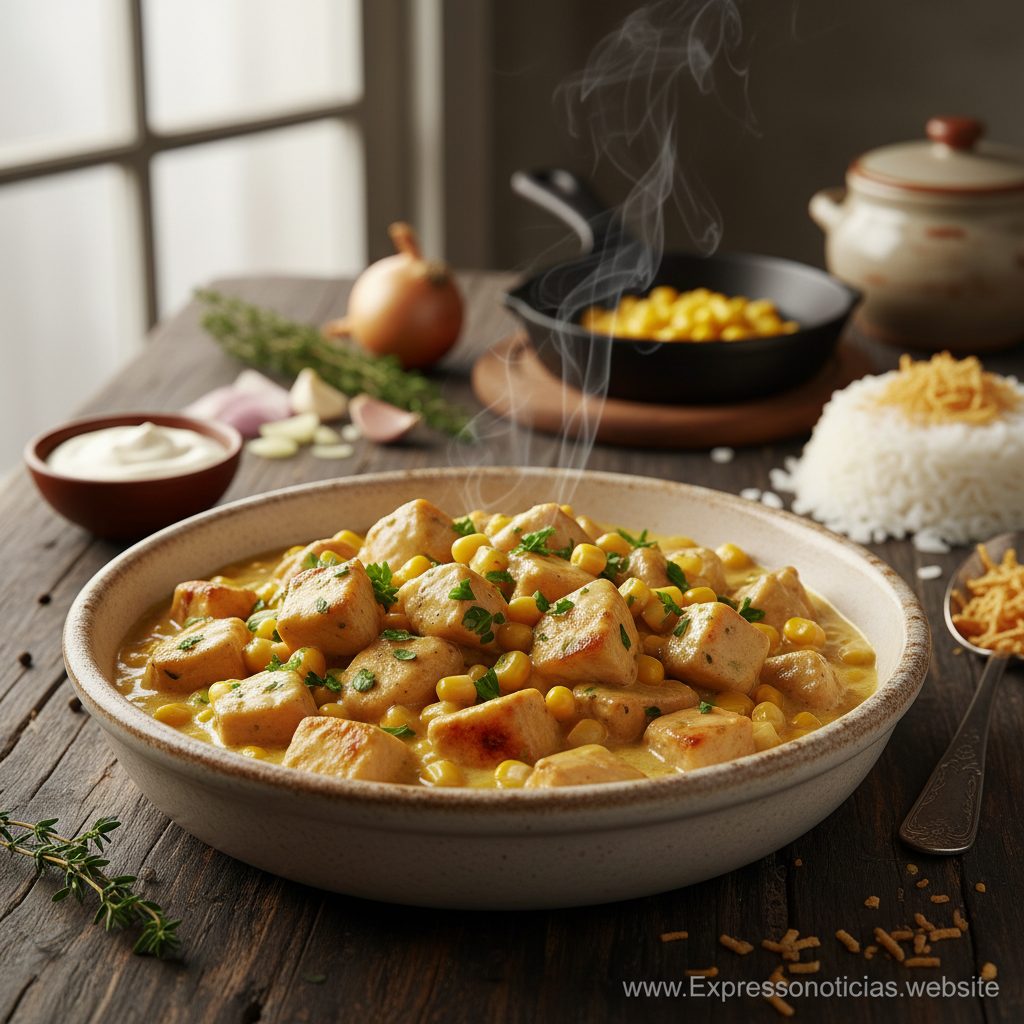 Frango Cremoso com Requeijão e Milho